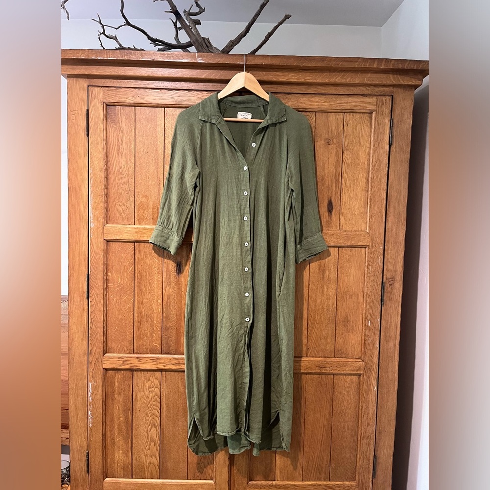 9 Seed Linen Button-Down Dress